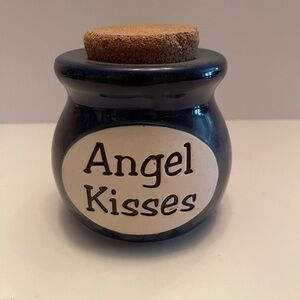 Blue Ceramic Jar with Cork Lid